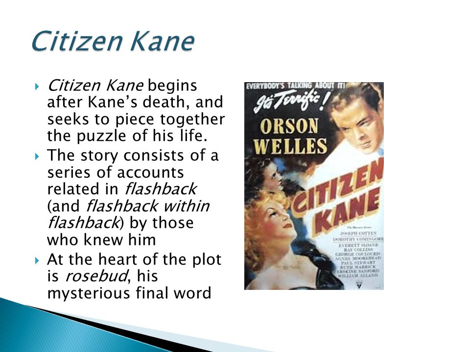Narrative structure analysis citizen kane and